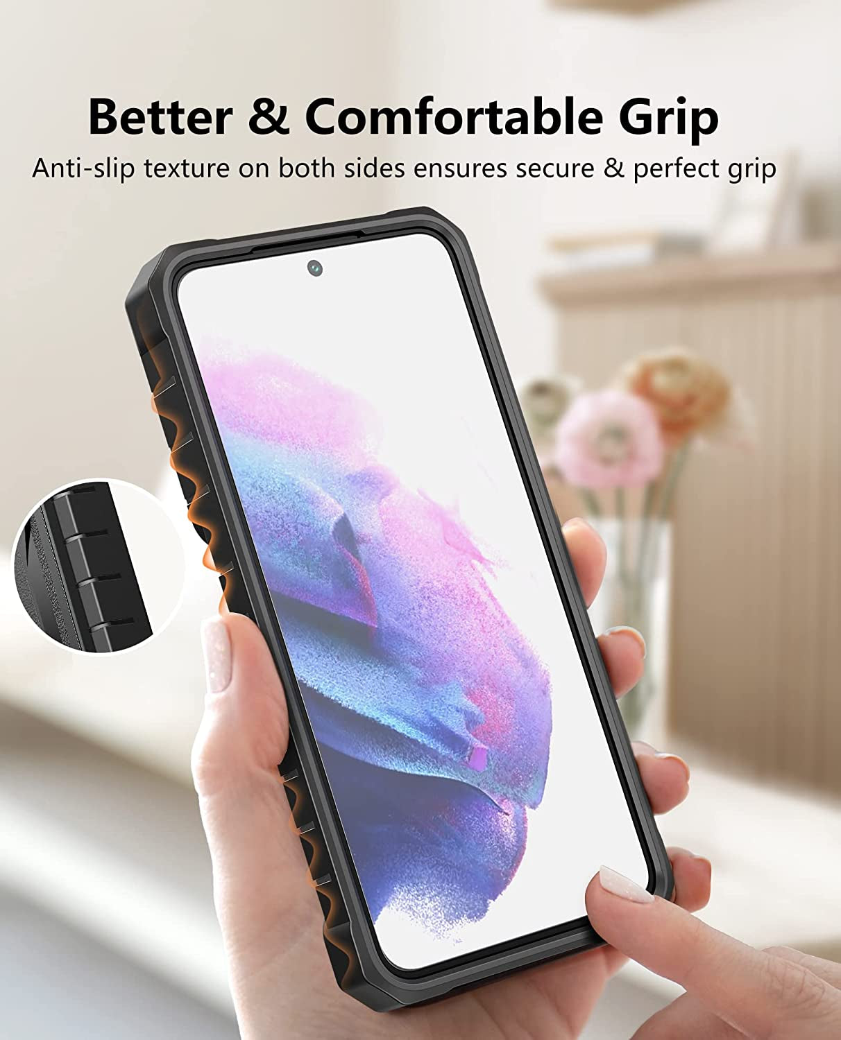 WTYOO for Samsung Galaxy S22 Protective Case: Military Grade Drop Proof Protection Mobile Cover with Kickstand | Rugged Shockproof TPU Matte Textured | Sturdy Cell Phone Bumper  WTYOO   