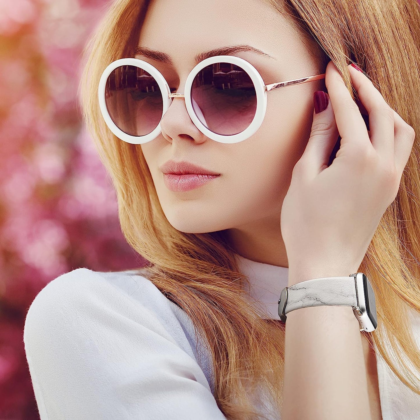 White Marble Replacement Band Compatible for Iwatch 42Mm/44Mm Pastel Bay Wrist Band PU Leather Strap Compatible for Apple Watch Smartwatch Series 8 7 6 5 4 3 2 1 SE Version  Pastel Bay   