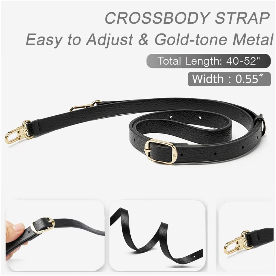 ZVE Iphone 14 Pro Crossbody Wallet Case Magsafe, Phone Case with RFID Blocking Card Holder Wrist Strap for Women, Zipper Leather Cover for Iphone 14 Pro, 6.1"-Black  ZVE   