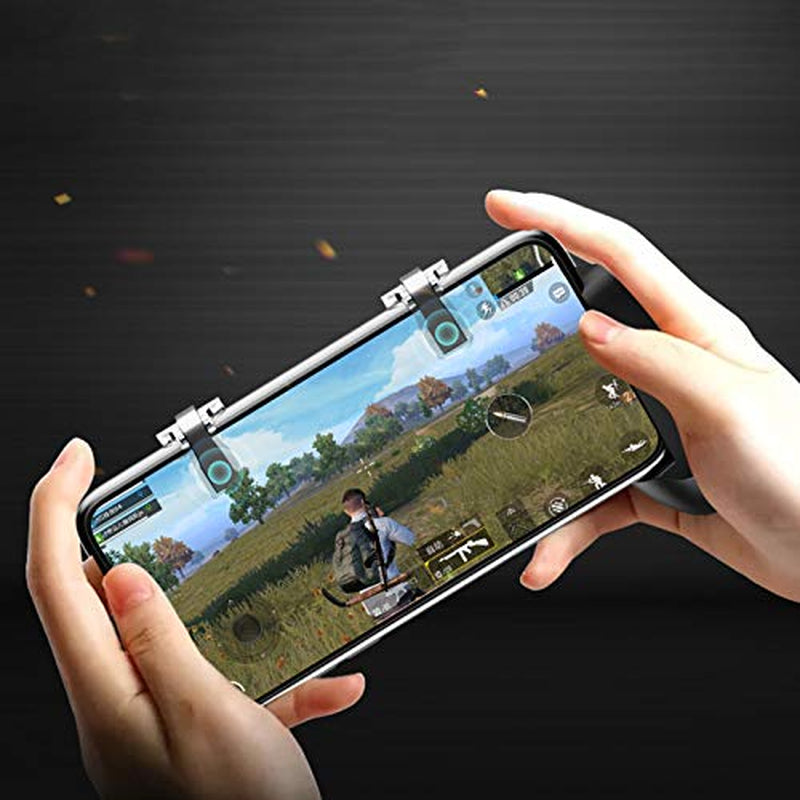 SODIAL 1 Pair for PUBG Mobile Game Fire Button Aim Key Smart Phone Gaming Trigger L1 R1 Shooter Controller Black  SODIAL   