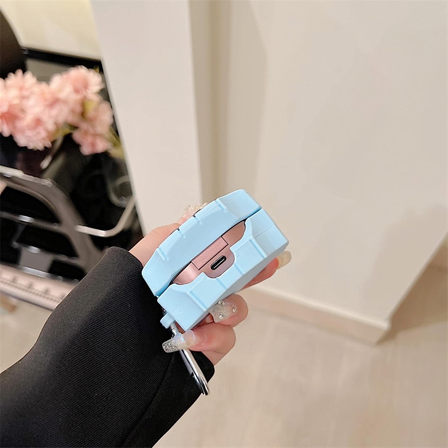 Compatible with Samsung Galaxy Buds2 Pro(2022)/Buds Live(2020)/Buds Pro(2021)/Buds 2 (2021) Charging Box,Cute Cartoon Digimon Monster Digivice Silicone Earphone Case with Hook  AOLABOKY   