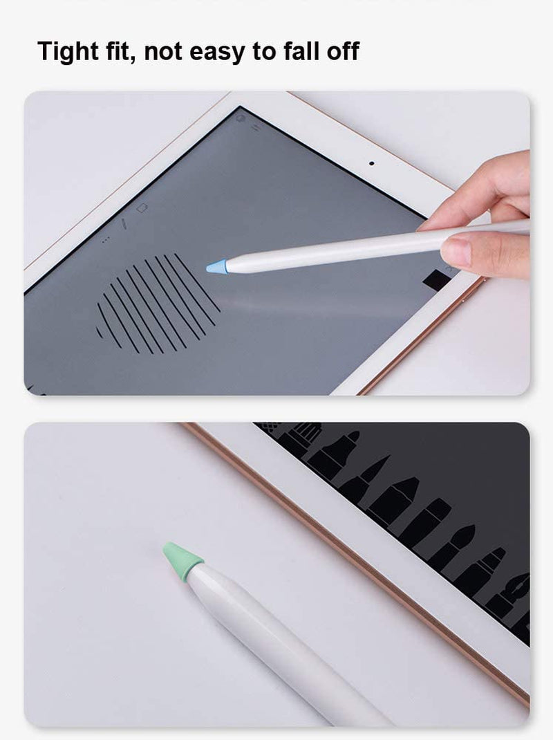 Jancalm Designed for Apple Pencil Tips Cover,(10 Colors) Premium Silicone Slim Lightweight Thin Protective Case Noiseless Drawing for Apple Pencil 1St Gen/Pencil (2Nd Generation) (10 Pcs,Box Pack)  JanCalm for Apple Pencil Tips Cover   