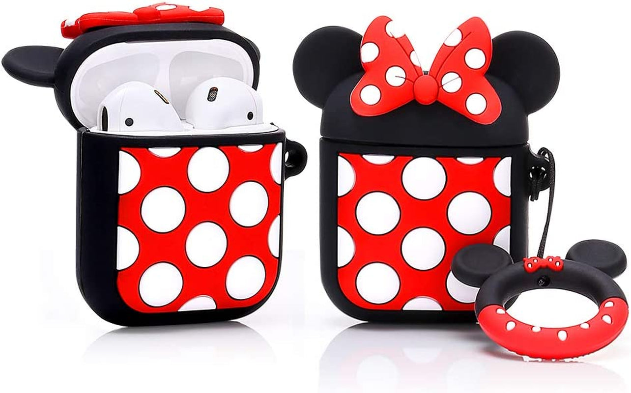ZAHIUS Silicone Case Funny Cover Compatible for Apple Airpods 1&2[3D Cartoon Pattern][Designed for Kids Girl and Boys](Winnie)  ZAHIUS Direct Minnie  