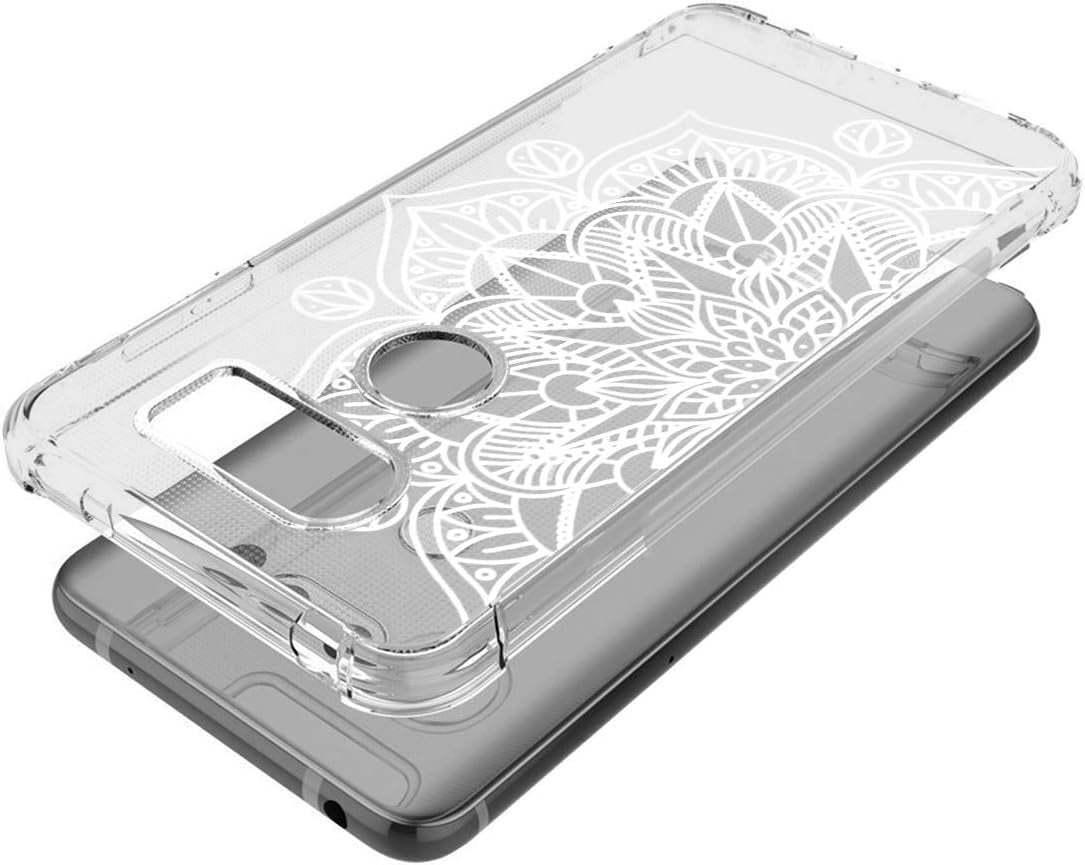 Gufuwo Flowers Clear Slim Designed for LG V30 Case, Shock-Absorption Floral Flexible Soft TPU Protective Case Cover for LG V30,For LG V30S,For LG V30 Plus,For LG V35,For LG V35 Thinq (Mandala)  Gufuwo   