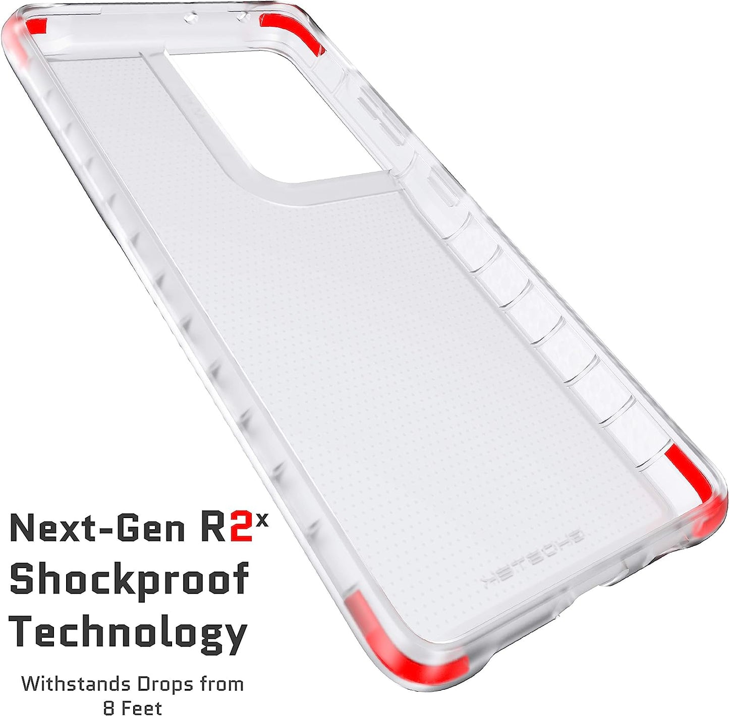 Ghostek COVERT Samsung S21 Ultra Case Clear Protective Phone Cover with Durable Slim Design Grip Heavy Duty Protection Wireless Charging Compatible 2021 Case for S21 Ultra 5G (6.8Inch) (Phantom Clear)  Ghostek   