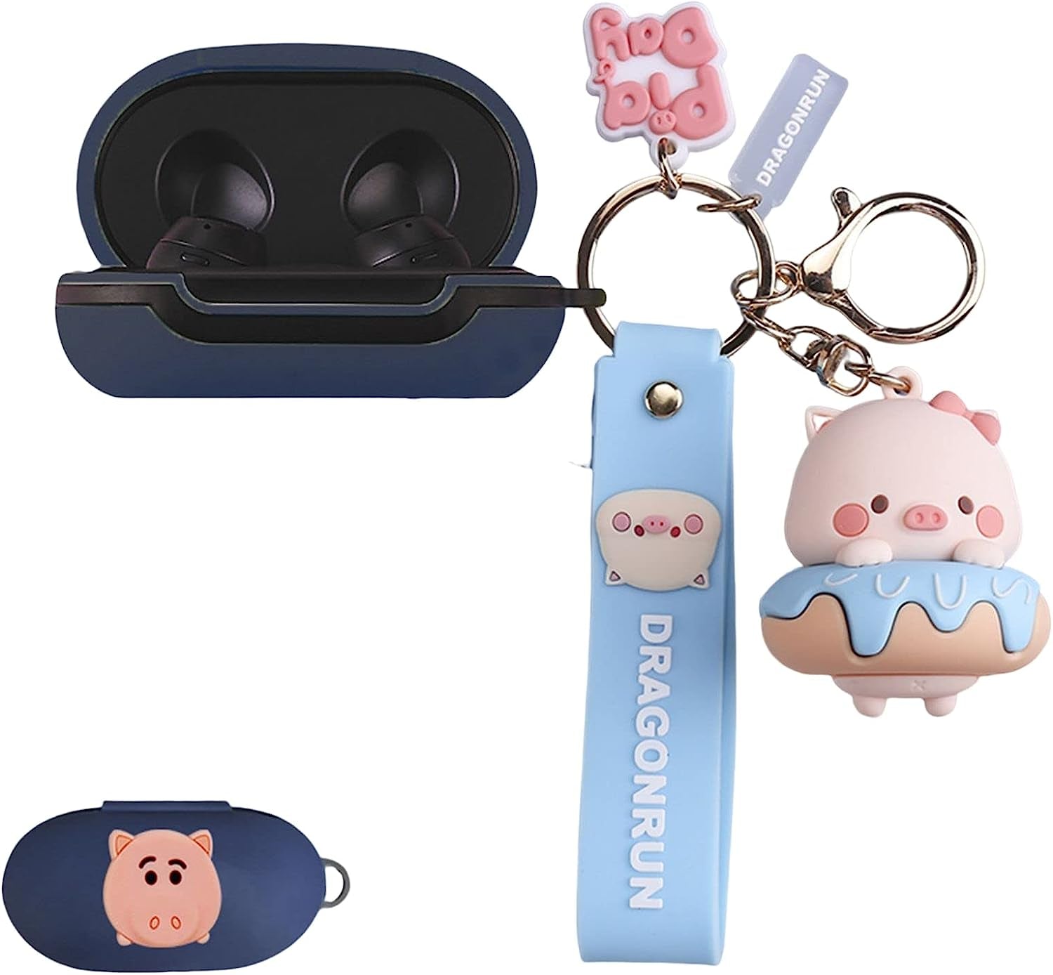 SKPY Case for Samsung Galaxy Buds Plus/Galaxy Buds, Cute Cartoon Anime Silicone Soft Covers for Galaxy Buds Plus/Buds with Keychain for Kids Girls Boys  SKPY Cartoon 7  