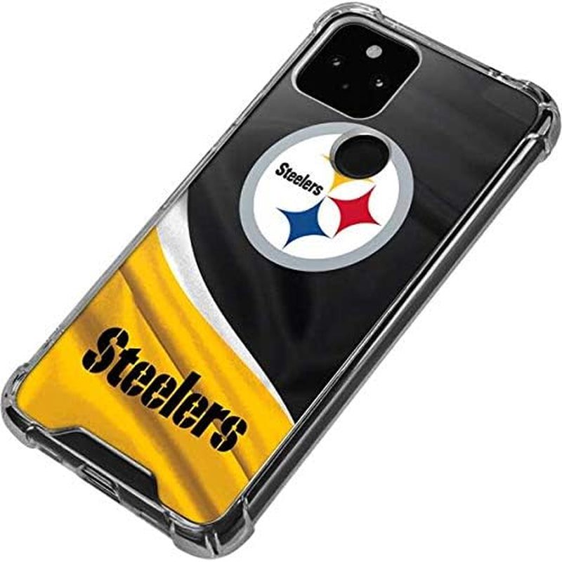 Skinit Clear Phone Case Compatible with Google Pixel 4A 5G - Officially Licensed NFL Pittsburgh Steelers Design  Skinit   
