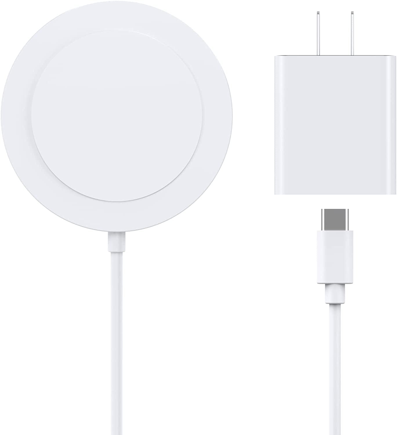 Magnetic Wireless Charger - Magnet Charging Pad Compatible with Iphone 14/14 Pro/14 Plus/14 Pro Max/ 13/13 Pro/13 Pro Max/12 Pro Max - Mag-Safe Charger for Airpods 3/2/Pro with USB-C 20W PD Adapter  Shenzhen USV Technology Co.,Ltd   