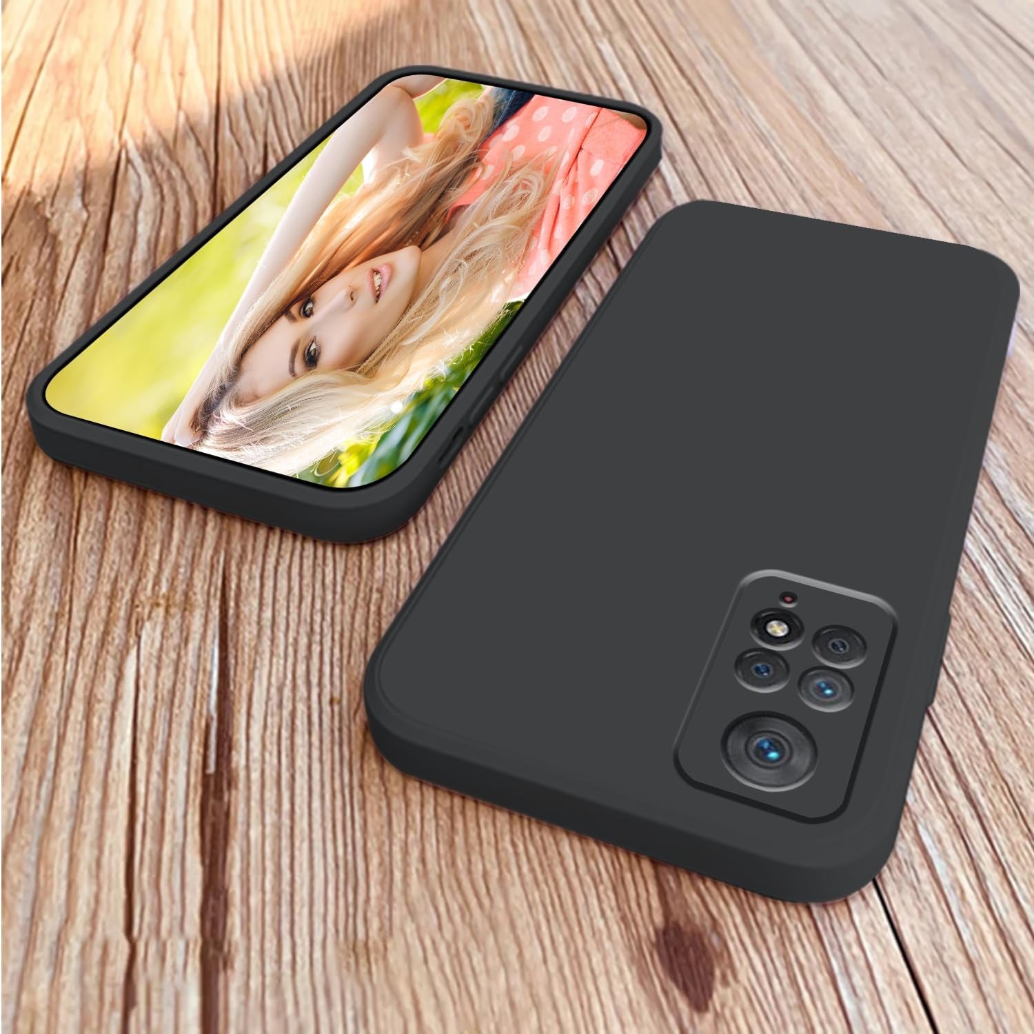 Jancyu Compatible with Redmi Note 12 Pro 4G Case, Silicone Phone Case for Xiaomi Redmi Note 12 Pro 4G, 360°Full Protective, Shockproof and Fingerprint Resistant Accessorie (Black)  Jancyu   