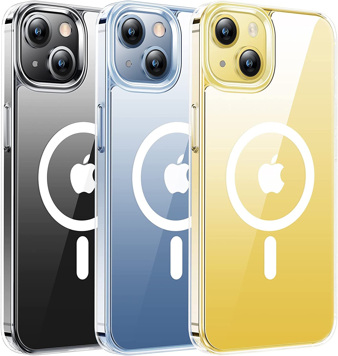 TORRAS Designed for Shockproof Iphone 13 Case/Iphone 14 Case, Military Grade Drop Tested, Shockproof Protective Hard Back Slim Case for Iphone 13 & Iphone 14 Case, Black-Guardian Series  TORRAS Clear iPhone 14/13 (6.1'') 