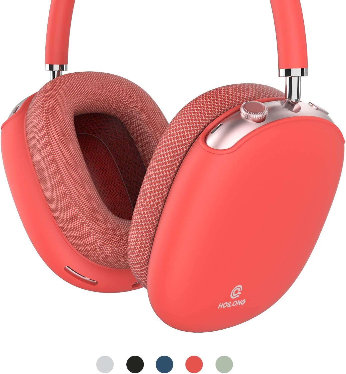 Airpods Max Case, Hoilong Airpods Max Silicone Case, Full Protective, Soft Skin Friendly Shock-Absorbing Protective Case, Flexible Airpods Max Accessories Kits, Best Gifts for Women and Men (Sky Blue)  HoiLong Red  