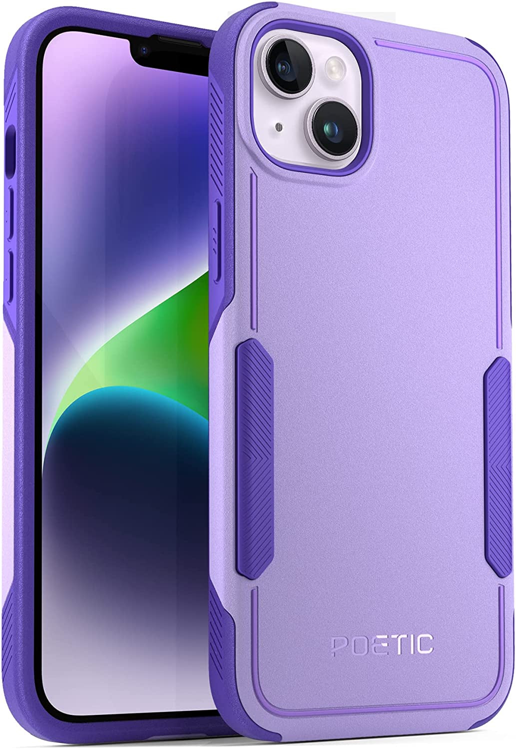 Poetic Neon Series Iphone 14 plus Case, Dual Layer Heavy Duty Tough Rugged Light Weight Slim Shockproof Protective Drop Protection Phone Case 2022 New Cover for Iphone 14 plus (6.7 Inch), Mint  Poetic Purple  