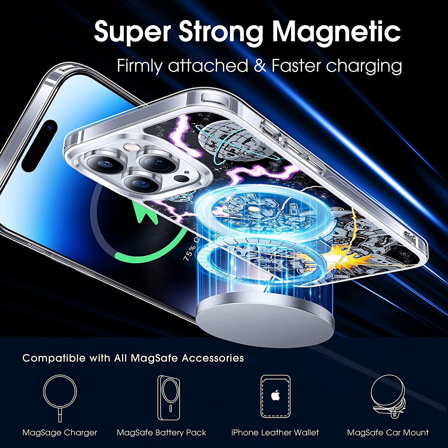 CASEKOO X ZHC Magnetic Crafts Series for Iphone 14 Pro Case with Invisible Stand [Compatible with Magsafe] [Non Yellowing] Shockproof Protective Slim Ring Holder for Women Men Phone Case 6.1 Inch 2022  CASEKOO   