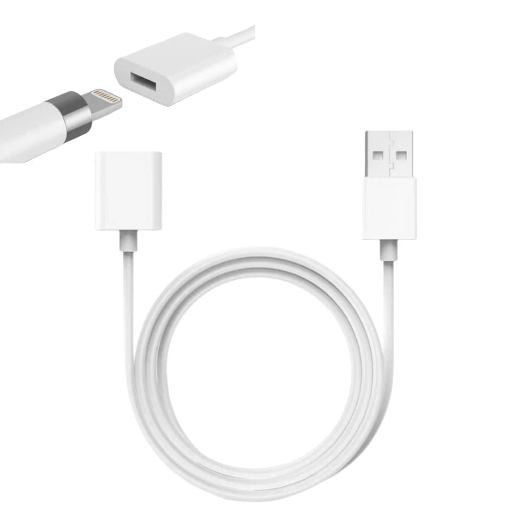 ONGAHON Charger Adapter Compatible with Apple Pencil 1St Generation, 3.3FT/100CM) 1 Pack,Ipencil 1 Accessories for I Pad Pen First Gen Charging Cable White  ONGAHON   