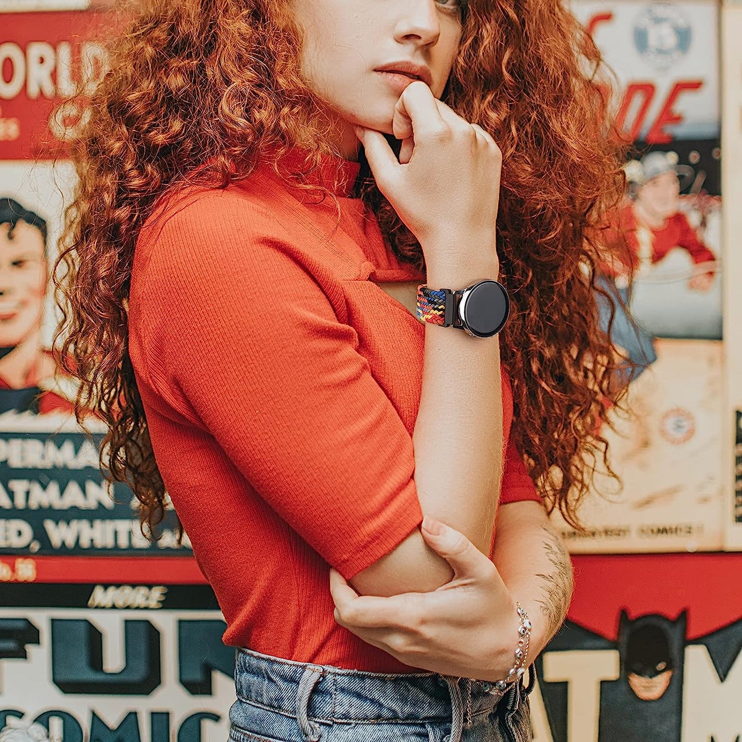 Wanme Bands for Garmin Venu / Vivoactive 3 Watch Band, 20Mm Adjustable Braided Elastic Replacement Wristband Strap for Garmin Venu Sq, Vivoactive 3 Music, Forerunner 645 / 245 Music, Samsung Galaxy Watch 4  Wanme   