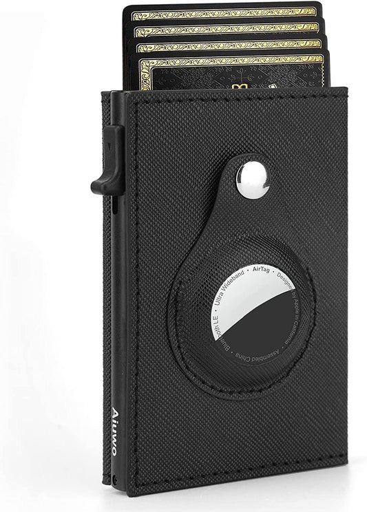 Aiuwo Credit Card Holder for Men Slim Wallet RFID Blocking Money Clip Wallets for Men,Minimalist Wallet for Men with Money Pocket (Mountain Forest Airtags Slot)  Aiuwo   