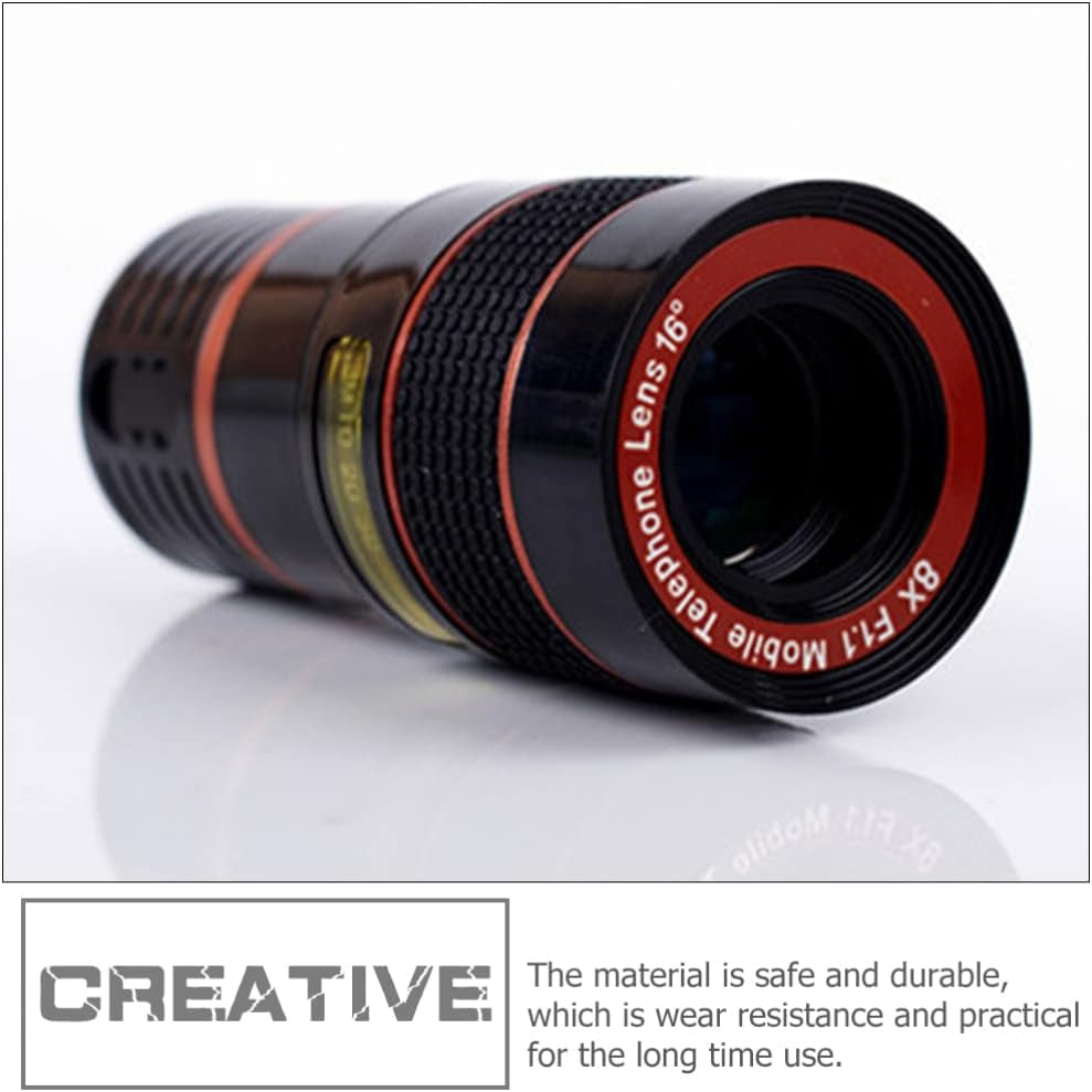 Partykindom Smartphones Phone Camera Lens Pocket Zoom for Phone with Clip, 8X Phone Telescope Phone Microscope Pocket Telescope for Cell Phone Zoom Lens for Phone Univeral Camera Lens Camera Lens  PartyKindom   