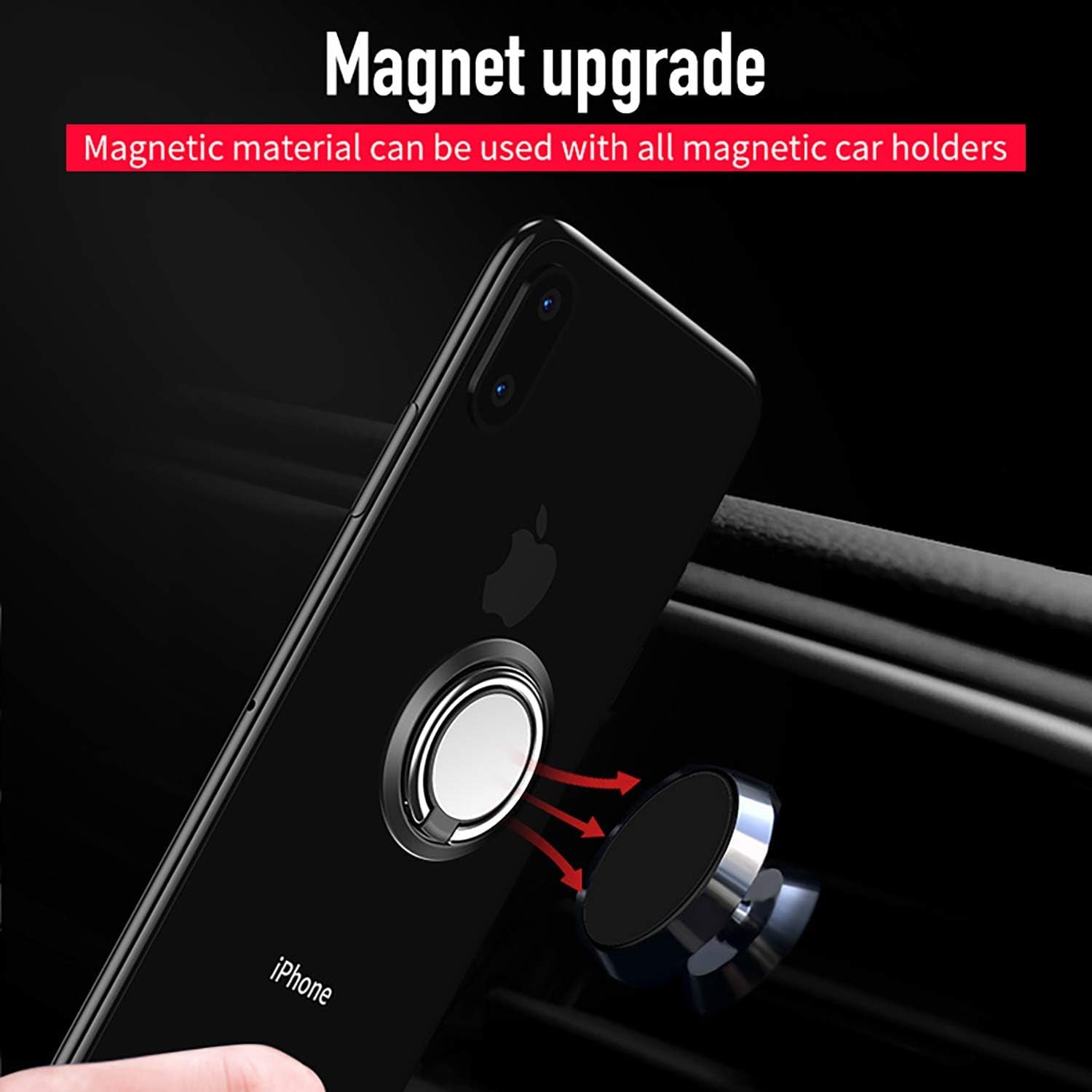 2 Pack Ultra Thin Gold Cell Phone Ring Holder Finger Kickstand, 360 Rotation Finger Stand Grip Loop for Magnetic Car Mount, Compatible with Iphone Samsung LG HTC, Etc  WOWOONE   