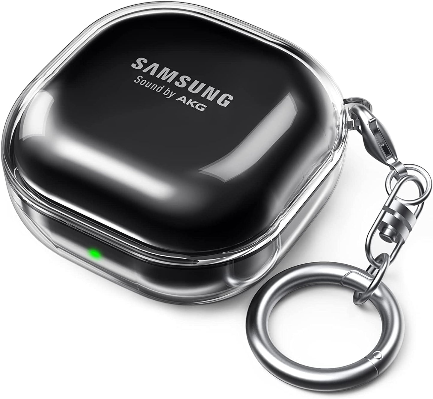 Ahastyle Compatible with Samsung Galaxy Buds 2 Pro Case/Galaxy Buds 2 Case/Galaxy Buds Pro Case/Galaxy Buds Live Case Transparent Cover [Anti-Yellowing] (Shine)  AHASTYLE Clear  