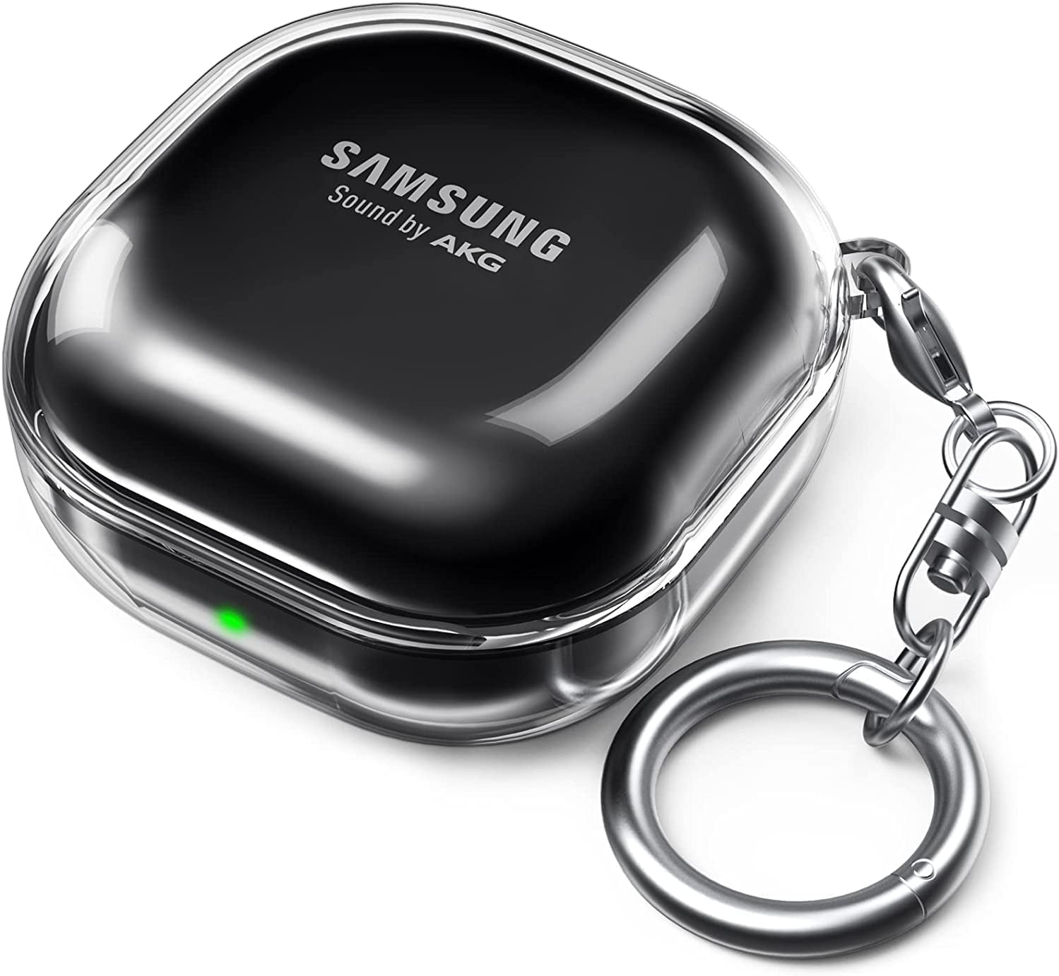 Ahastyle Compatible with Samsung Galaxy Buds 2 Pro Case/Galaxy Buds 2 Case/Galaxy Buds Pro Case/Galaxy Buds Live Case Transparent Cover [Anti-Yellowing] (Shine)  AHASTYLE Clear  