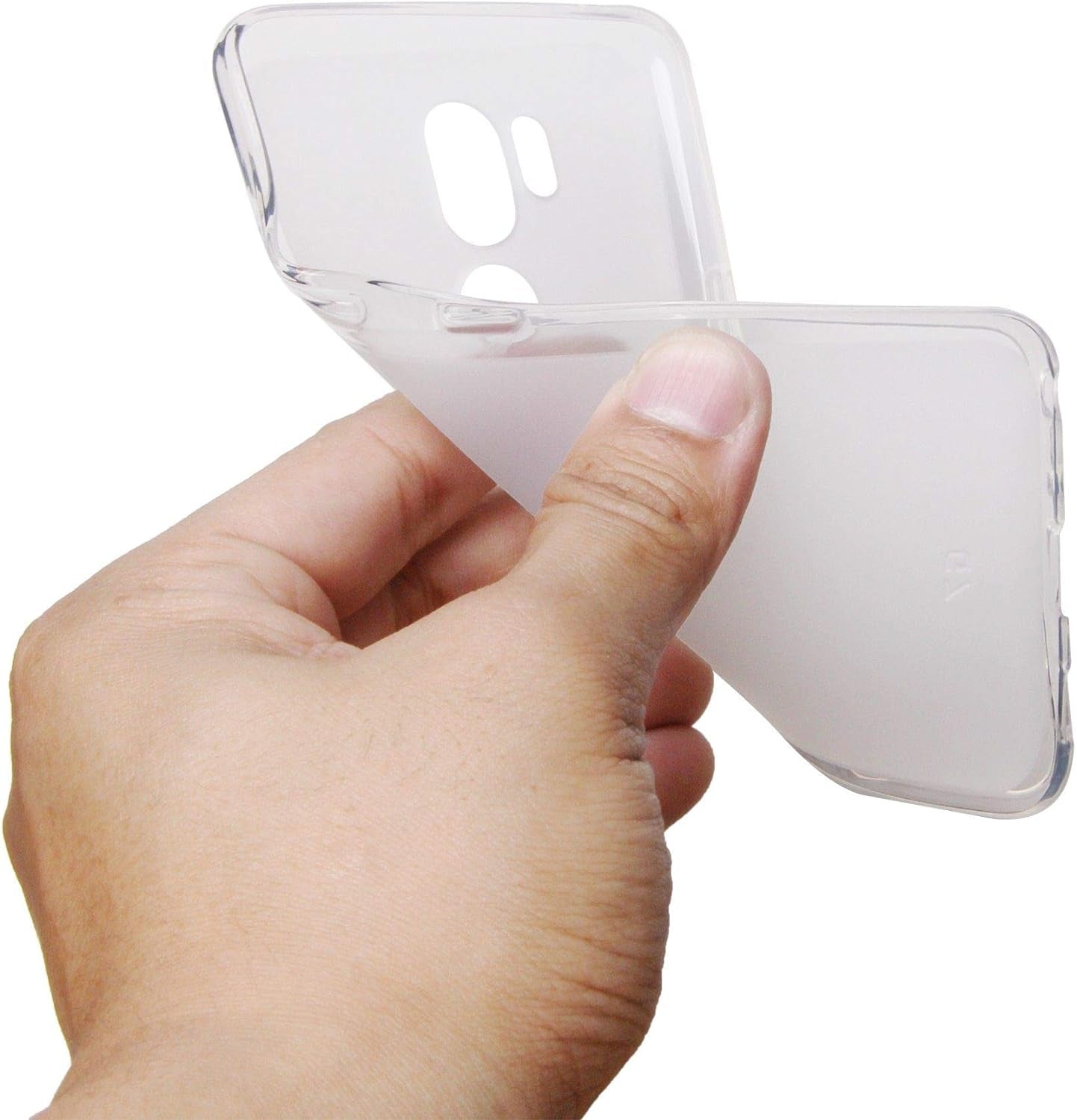 Goldenbeetle GB Flexible TPU Ultra Lightweight Cover [Scratch-Proof] Gel Skin Case Compatible with LG G7 Thinq / G7+ G710 (White Rosy Heart)  GoldenBeetle   