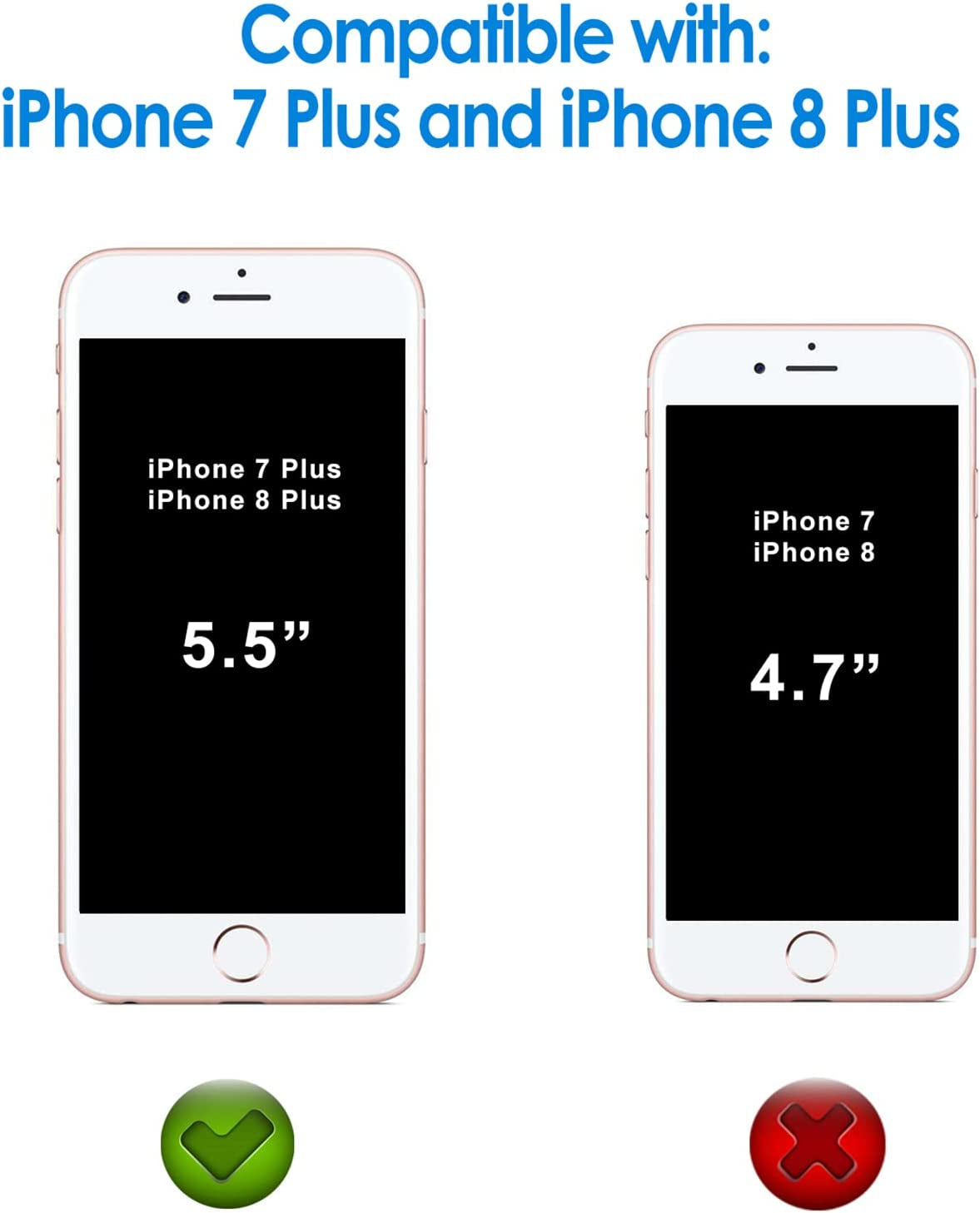 Jetech Screen Protector for Iphone 8 plus and Iphone 7 Plus, 5.5-Inch, Tempered Glass Film, 2-Pack  JETech   