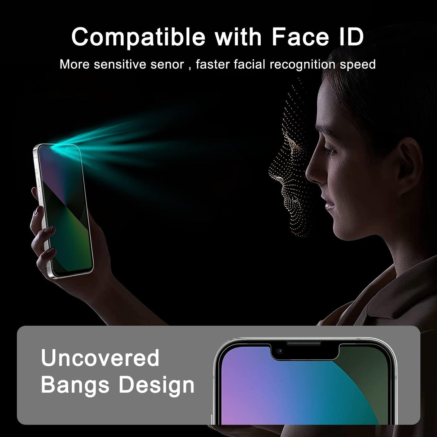 PULEN 2 Pack Privacy Screen Protector for Iphone 12 Mini (5.4-Inch) + 2 Pack Camera Lens Protector,[Anti-Spy] [Anti-Scratch] Case Friendly 9H Hardness Tempered Glass  PULEN   