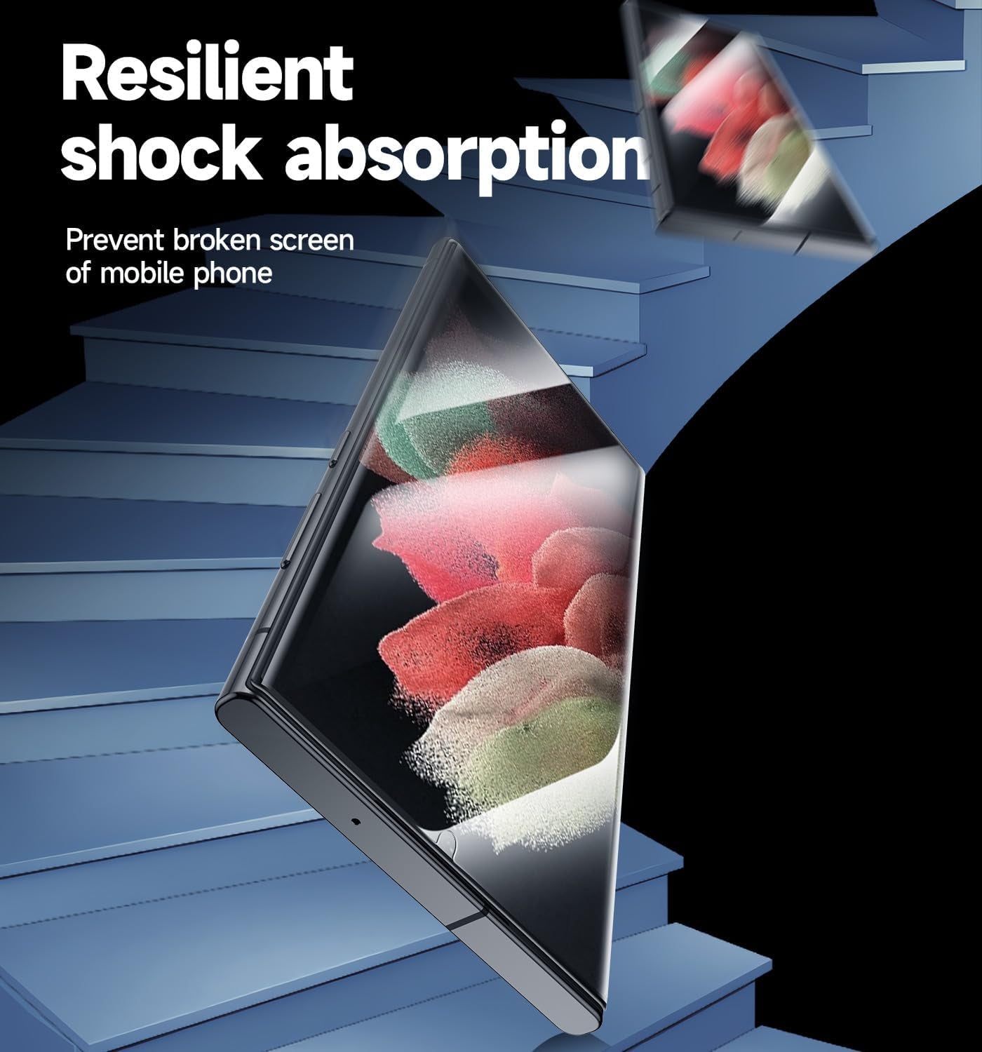 MAGIC JOHN 2 Pack for Samsung Galaxy S21 Ultra Screen Protector [Ceramic Film Material Not Glass] 6.8 Inch,[100% Fingerprint ID Compatible] Easy Installation Tray, Shock-Resistant, 3D Curved, Bubble Free, Scratch Proof, HD Clear, Case Friendly  MAGIC JOHN   