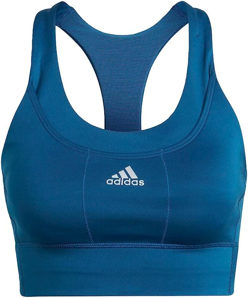 Adidas Women'S Running Medium Support Pocket Bra  adidas Legend Marine / Black Reflective XSDD 