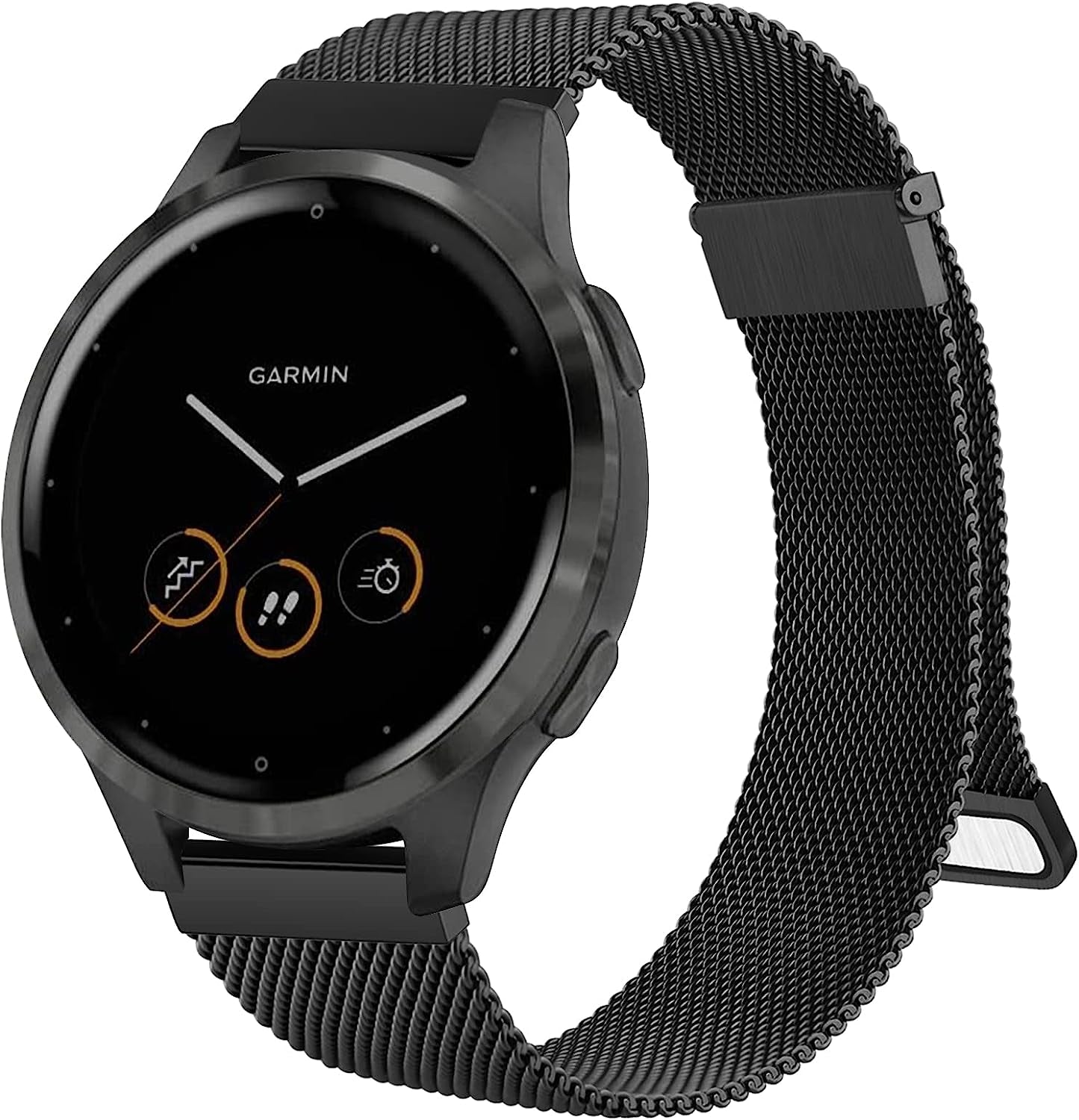 Wanme Metal Bands for Garmin Venu 2 Band, Garmin Vivoactive 4 Bands Women Men, Stainless Steel Mesh Magnetic Replacement Wristband Bracelet Strap Compatible with Garmin Vivoactive 4 / Venu 2 / Forerunner 255 Smart Watch  Wanme   