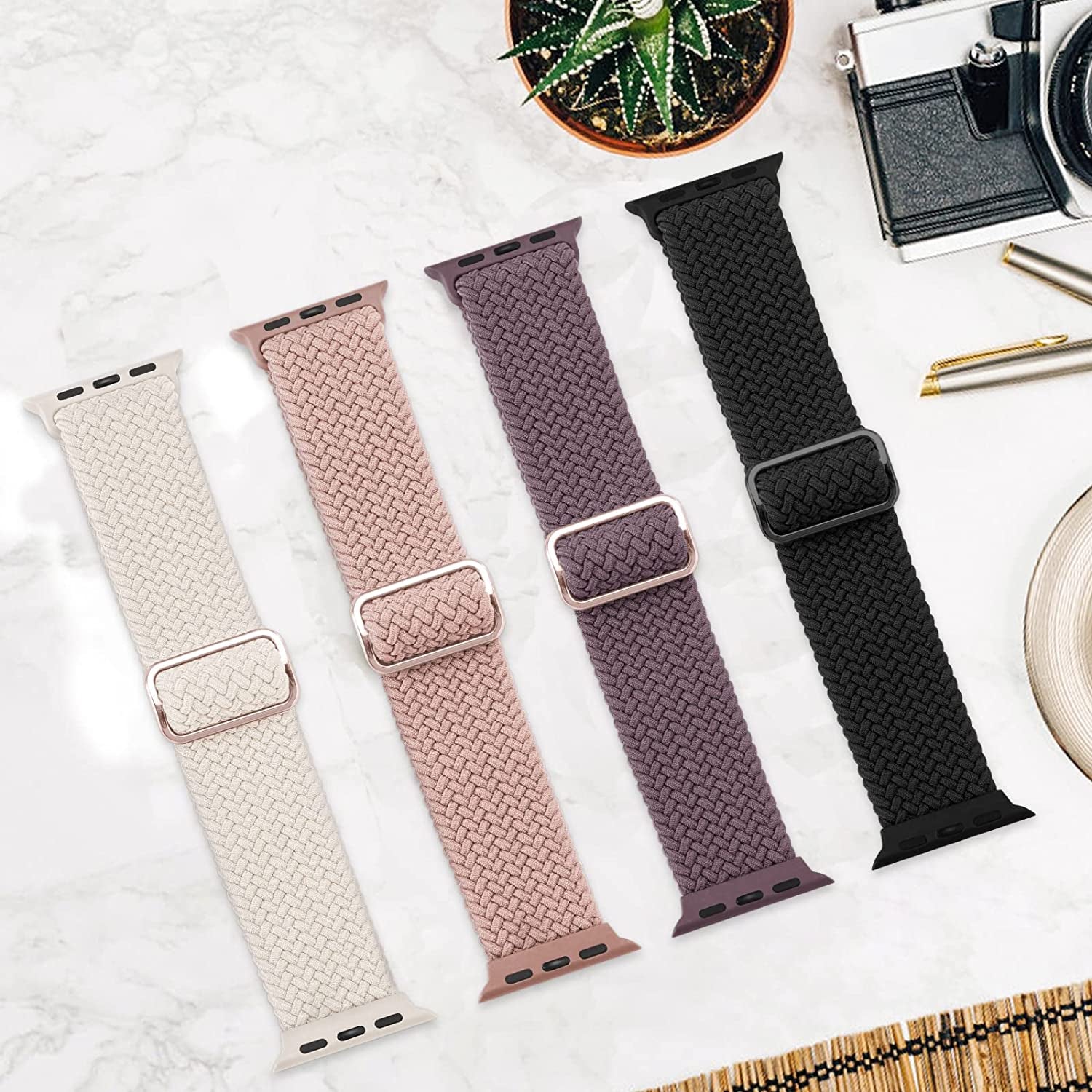Merlion Stretchy Braided Solo Loop Compatible with Apple Watch Band 38Mm 40Mm 41Mm 42Mm 44Mm 45Mm 49Mm, Sports Adjustable Elastic Straps for Iwatch  Merlion   