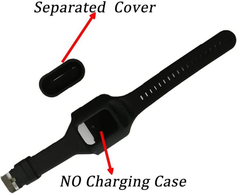 Wrist Band Accessories for Airpods/Airpods 2 Case Sport Strap Cover Full Protective Silicone Skin Compatible with Apple Airpods 1St and 2Nd Wireless Charging Case (Black+Blue)  BabyValley   