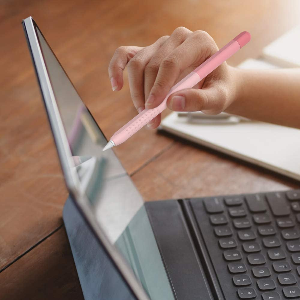 Delidigi Pencil Case Compatible with Apple Pencil 2Nd Generation Case, Gradient Color Case Sleeve Silicone Cover Accessories for Apple Pencil 2Nd Gen(Gradient Pink)  Delidigi   