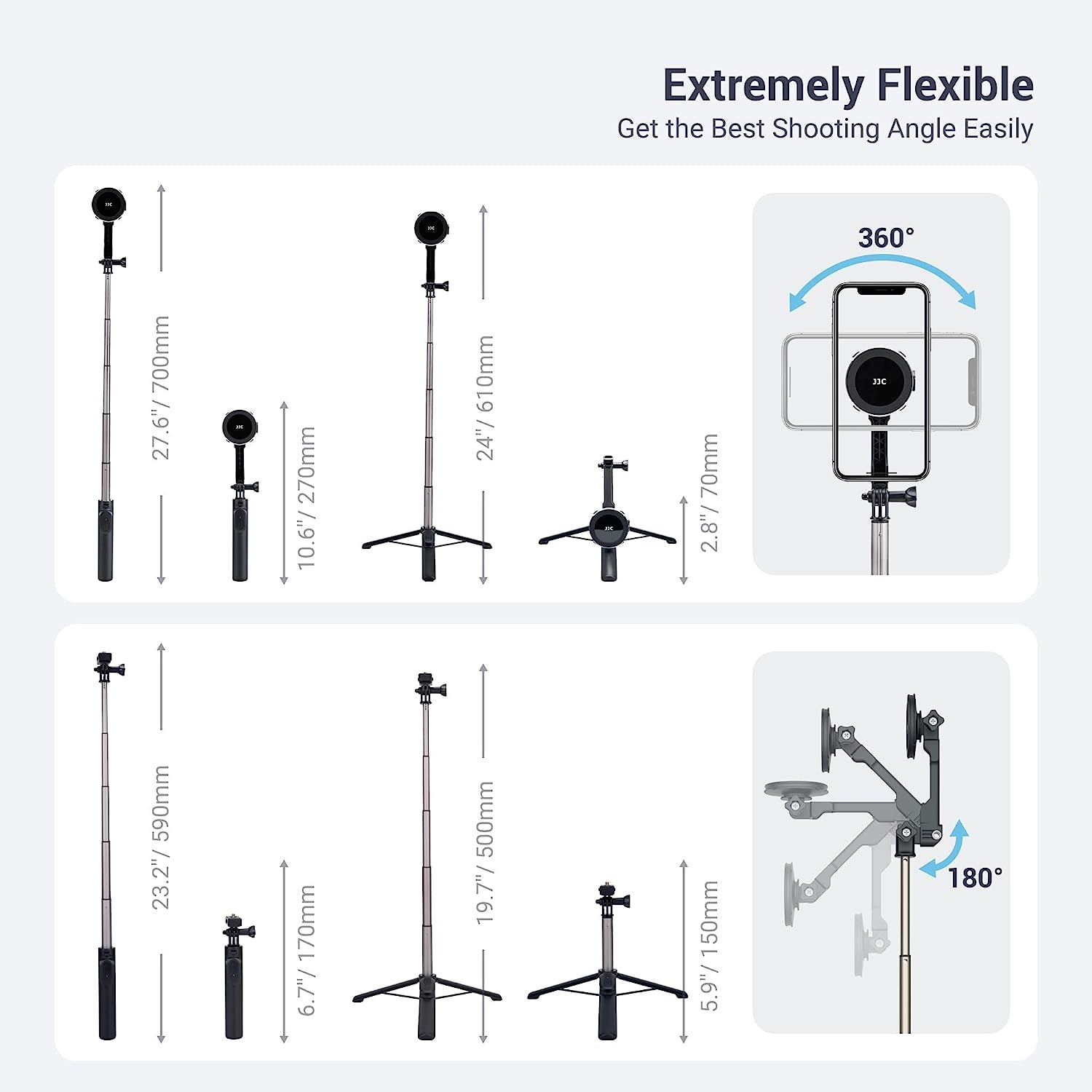 [2023 Newest] Magnetic Selfie Stick Tripod with Remote,Magnetic Magsafe Tripod Stand for Iphone 14 13 12 Pro Max Mini & Android & Compact Camera & Gopro,Magnet Mini Tripod for Vlogging Filmmaking  Jinjiacheng Photography Equipment Co.,Ltd.   