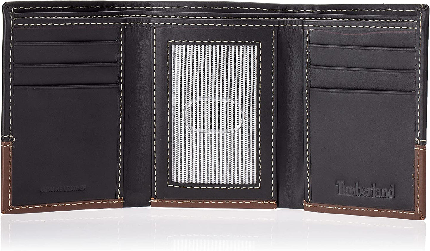 Timberland Men'S Leather Trifold Wallet with ID Window  Timberland Accessories   