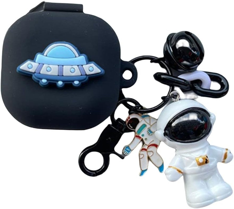 SKPY Cases for Samsung Galaxy Buds2 Pro/Buds 2/Buds Pro/Buds Live with Pendant, Cute Silicone Astronaut Cartoon Shockproof Cover for Girls Boys  SKPY Astronaut 1  