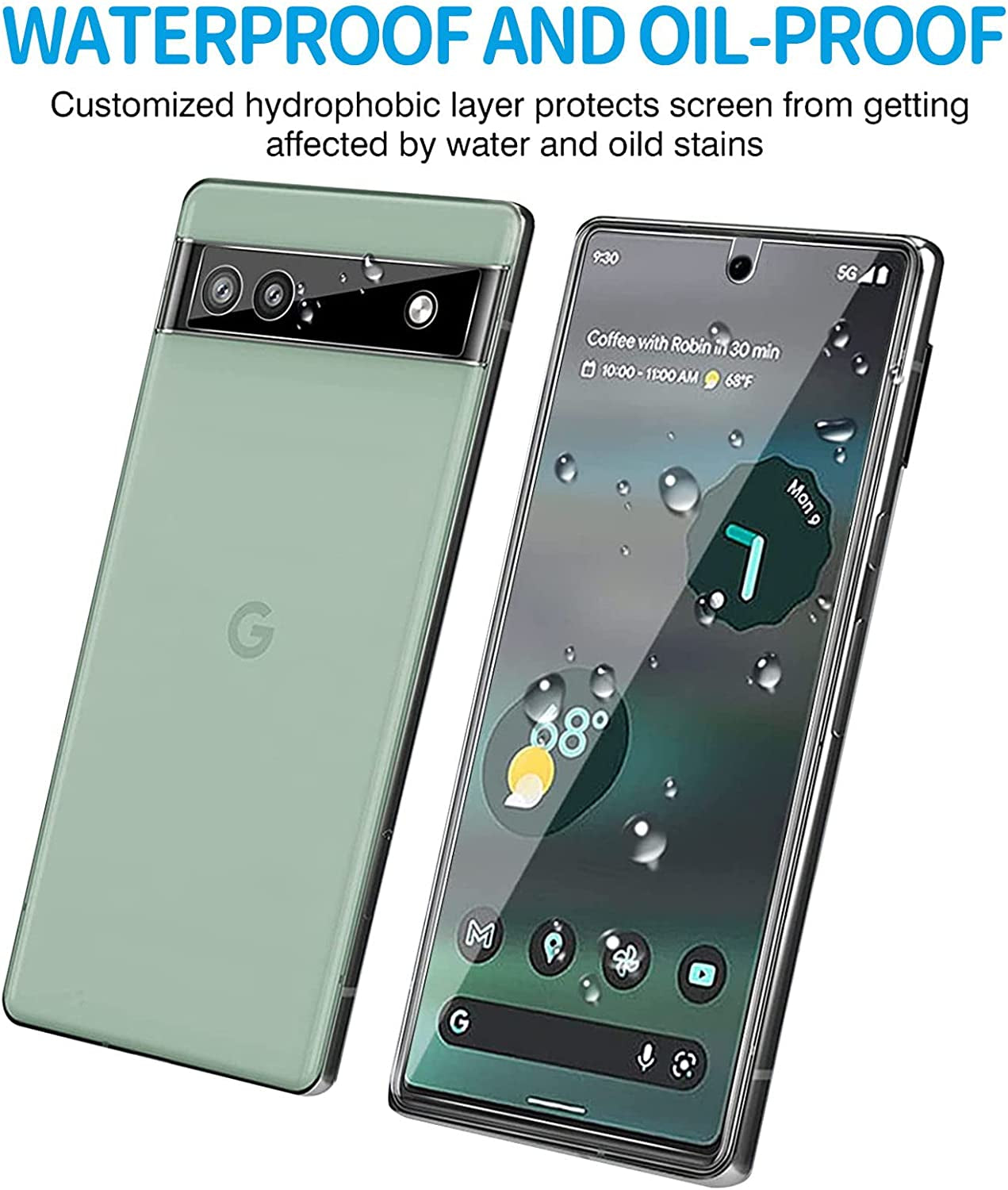 [3+3 Pack] Glass Screen Protector for Google Pixel 6A 5G, 9H Tempered Glass, Ultrasonic Fingerprint Compatible,Hd Clear Case Friendly for Google Pixel 6A Glass Screen Protector  Arshek   