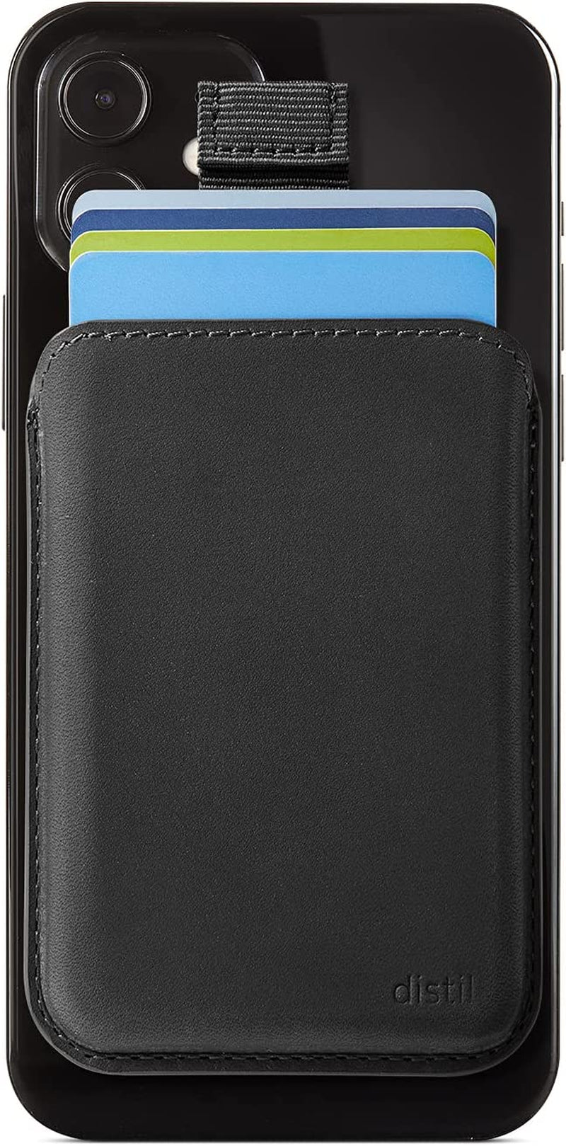 Distil Union Wally Junior | Apple Magsafe-Compatible Wallet, Leather Card Holder for Iphone, with Quick Access Pull-Tab  Distil Union   