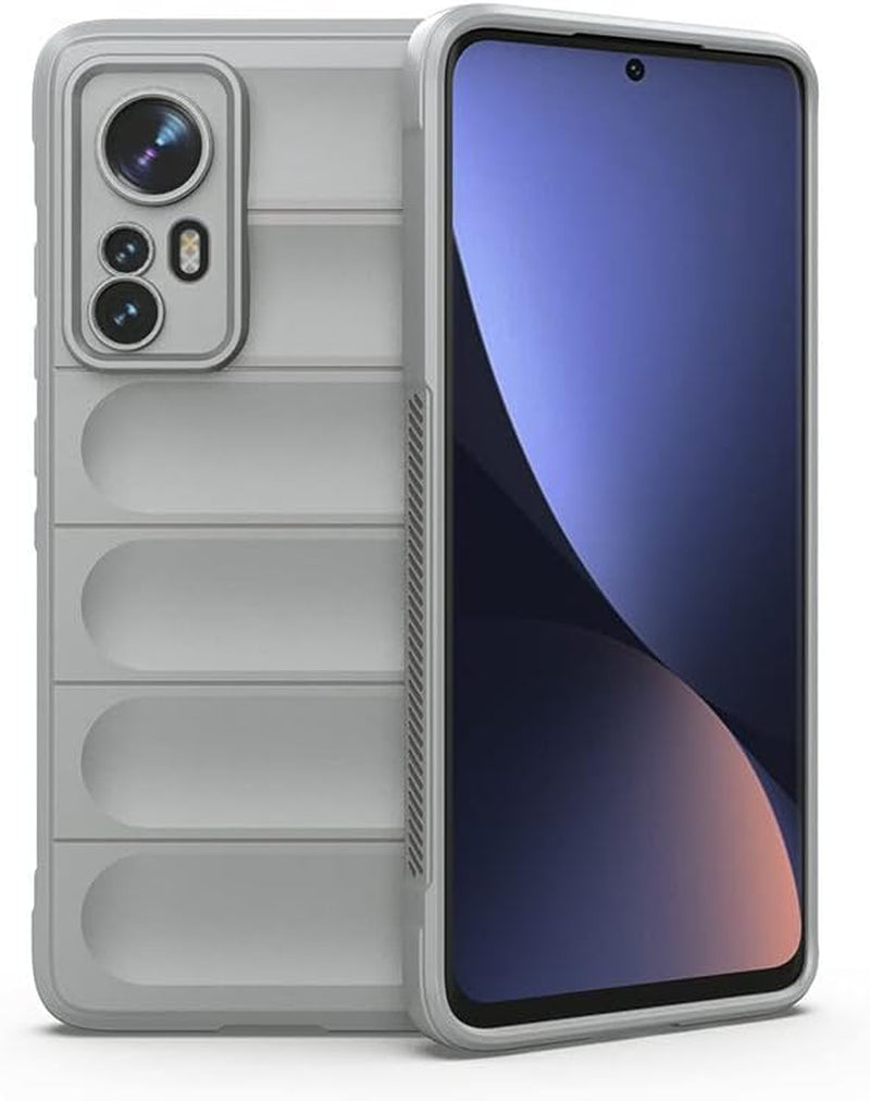 Xiaomi 12 Lite Case, Eabhulie Flexible TPU Silicone Non-Slip Shock-Absorbent Case Cover for Xiaomi 12 Lite Green  EabHulie Grey  