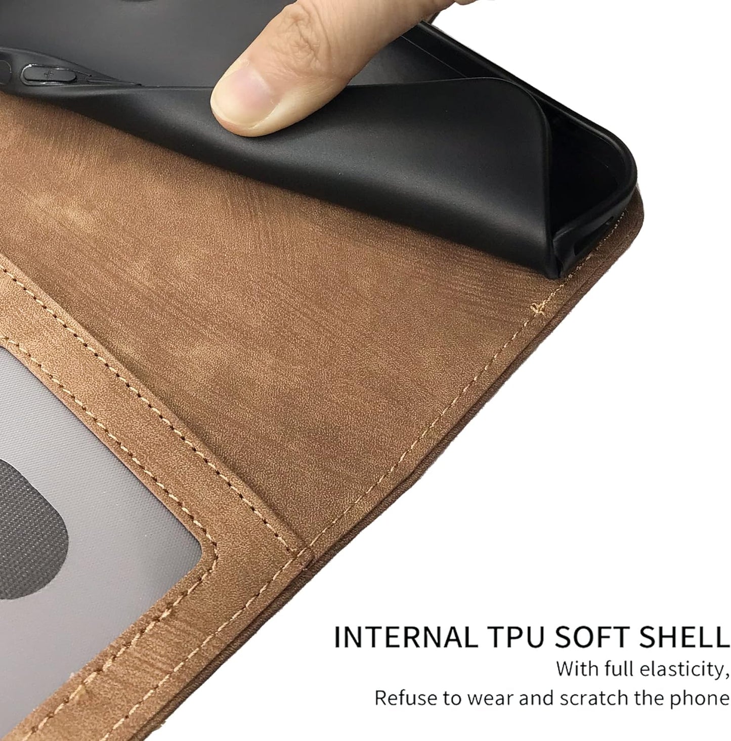 Furiet Compatible with LG G8 Thinq Wallet Case Wrist Strap Lanyard Leather Flip Card Holder Stand Cell Accessories Folio Phone Cover for LGG8 Thin Q G 8 LG8 G8Thinq Lgg8Thinq 8G Women Men Brown  Furiet   