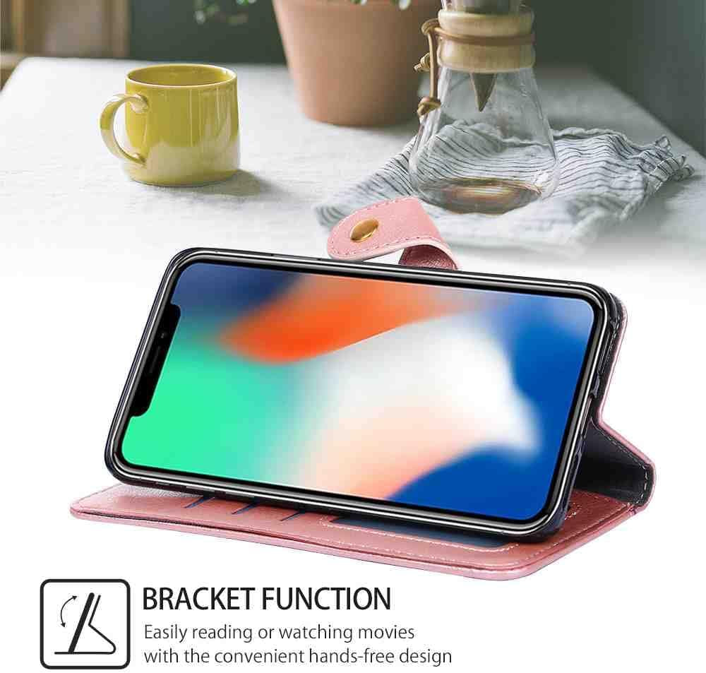 Mojiery Phone Cover Zipper Wallet Folio Case for LG G6, Premium PU Leather Slim Fit Cover for LG G6, 1 Photo Frame Slot, 3 Card Slots, Dirt-Proof, Golden  MojieRy   