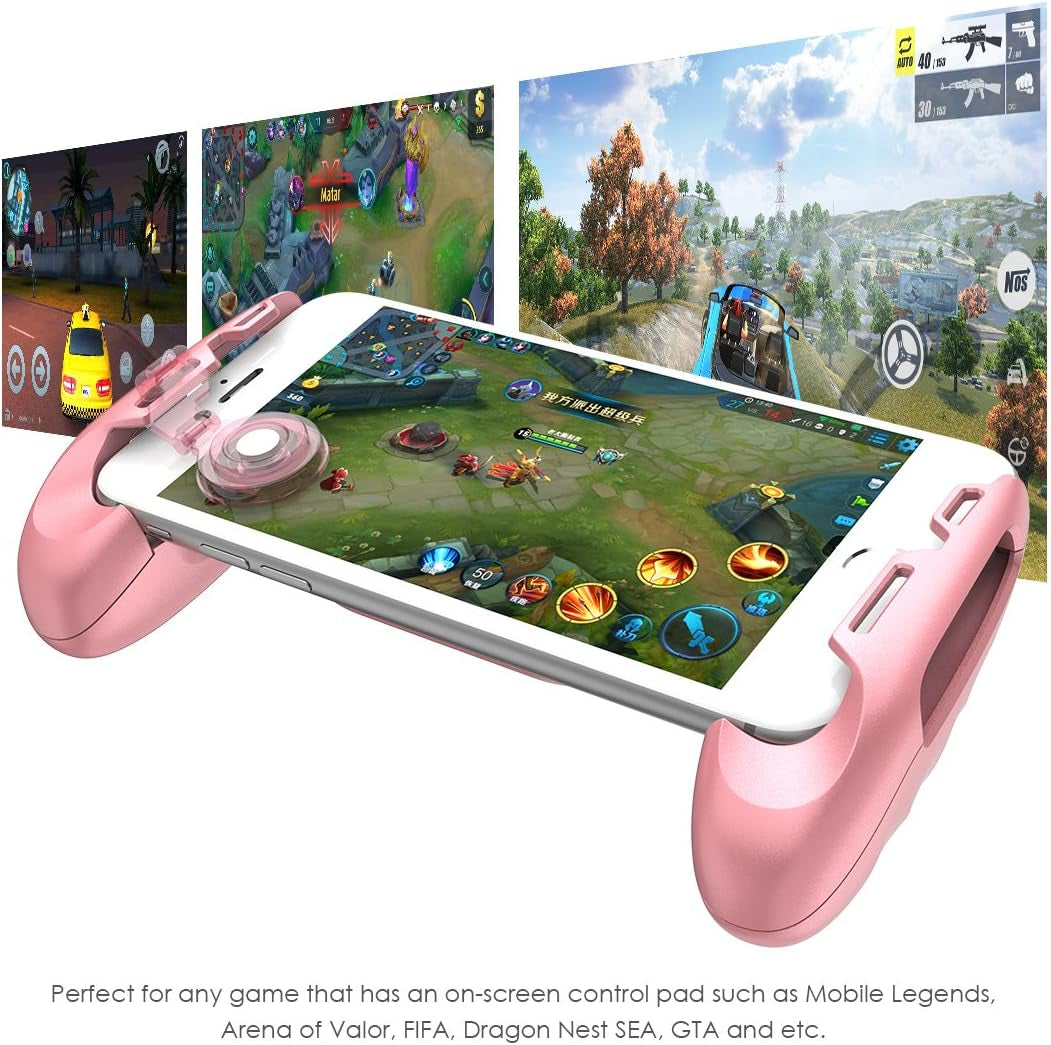 Gamesir F1 Mobile PUBG Joystick Controller Grip Case for Smartphones, Mobile Phone Gaming Grip with Joystick, Controller Holder Stand Joypad with Ergonomic Design  GameSir   