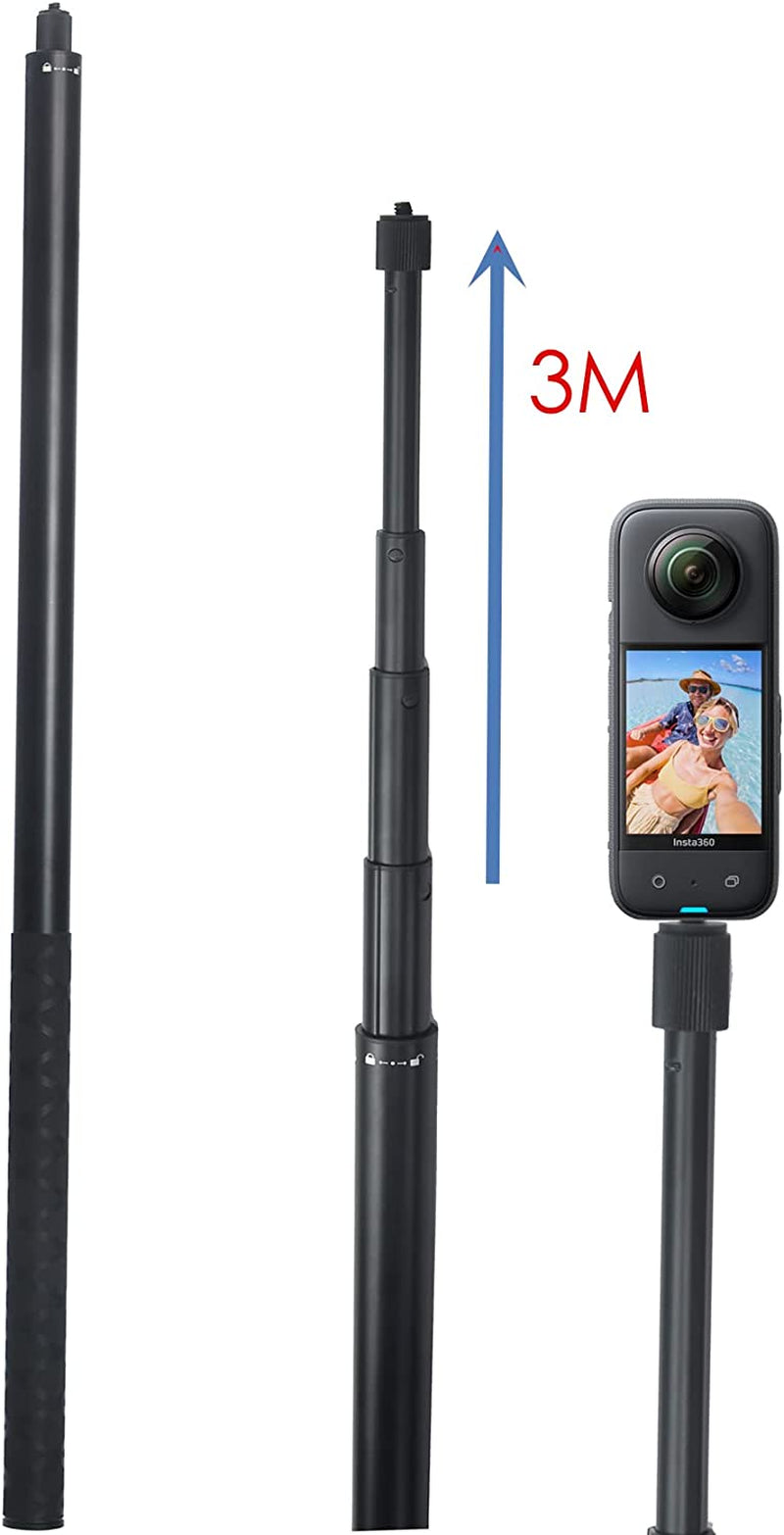 VGSION Ultra Long 3 Meters Invisible Selfie Stick for Insta360 One X3, One X2, One RS  VG   