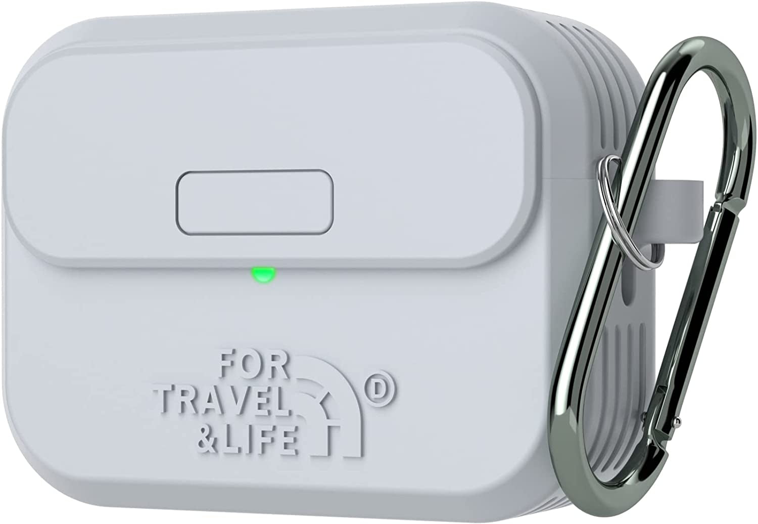 Airpods Pro 2Nd/1St Generation Case Cover,Secure Lock Full Protective Silicone Skin Accessories for Women Men with Apple Airpods Pro 2022/2019 Charging Case,Design by Doboli,Gray  Doboli   