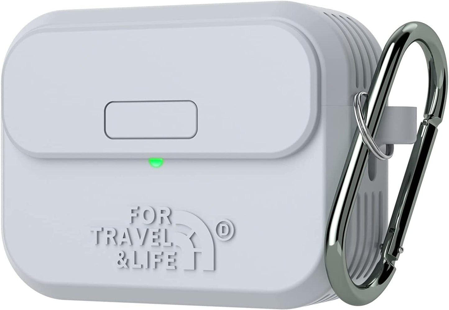 Airpods Pro 2Nd/1St Generation Case Cover,Secure Lock Full Protective Silicone Skin Accessories for Women Men with Apple Airpods Pro 2022/2019 Charging Case,Design by Doboli,Khaki  Doboli Gray  