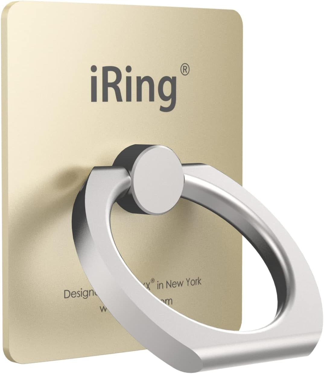 Iring Original, Made in Korea, Phone Ring Holder, Cell Phone Grip Stand, Compatible with Iphone, Galaxy, and Other Smartphones (Black)  AAUXX Korea Champagne Gold  