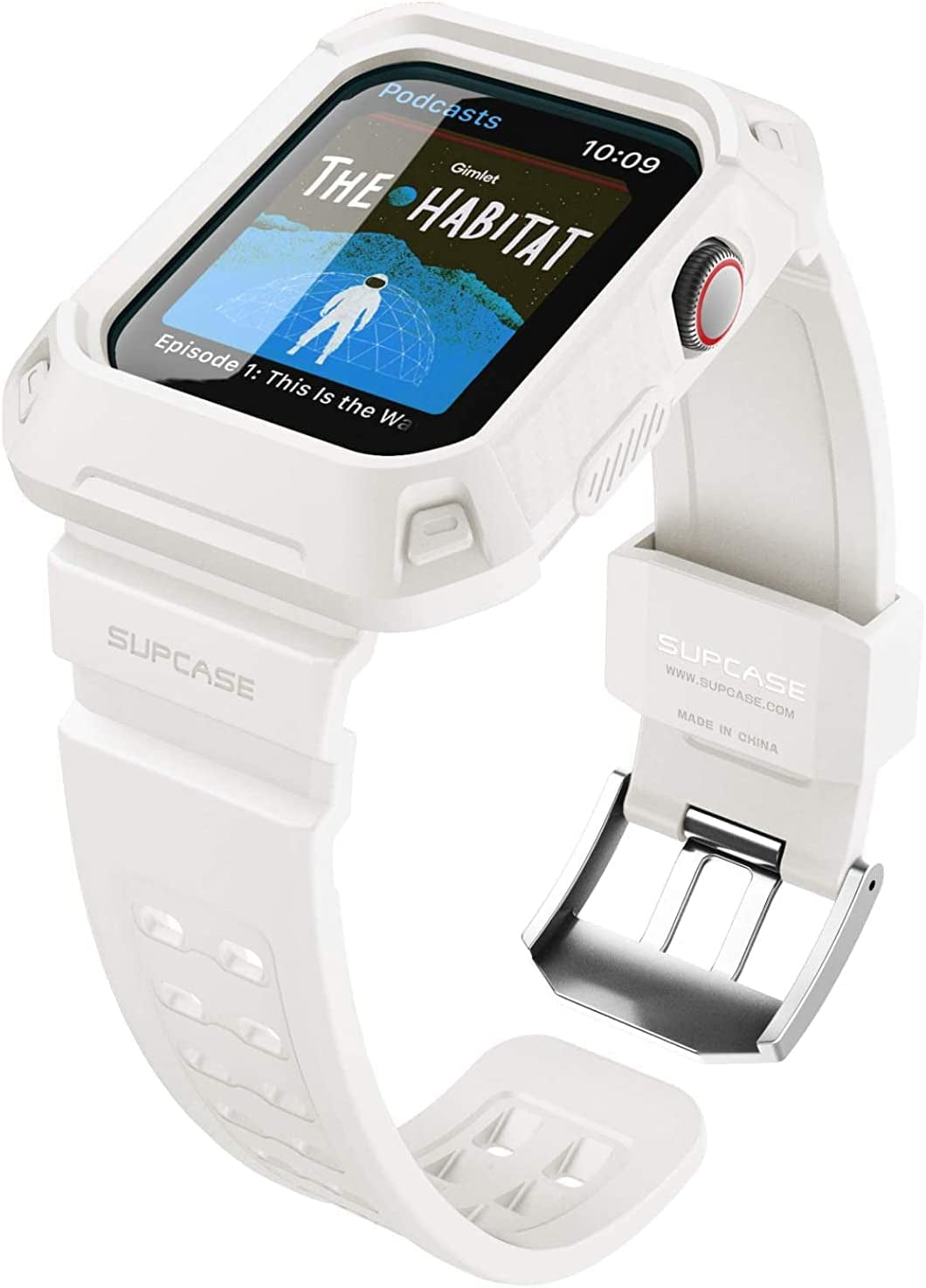 SUPCASE [Unicorn Beetle Pro] Designed for Apple Watch Series 8/7/6/SE/5/4 [45/44Mm], Rugged Protective Case with Strap Bands (Black)  SUPCASE White  