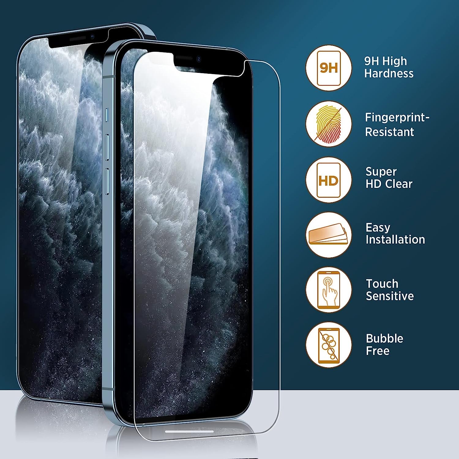 Invoibler 3 Pack Screen Protector Compatible with Iphone 11 Pro/Xs/X, Iphone 11 Pro/Xs/X Screen Protector Tempered Glass, 5.8 Inch [Anti-Scratch] [Bubble Free]  Invoibler   