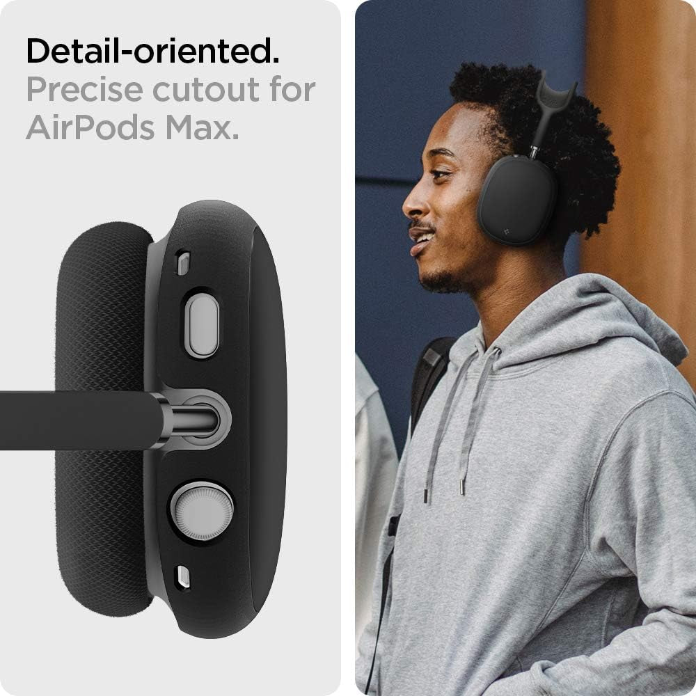 Spigen Silicone Fit Designed for Airpods Max Case Cover Protective Silicone Ear Cup Covers - Black  Spigen   