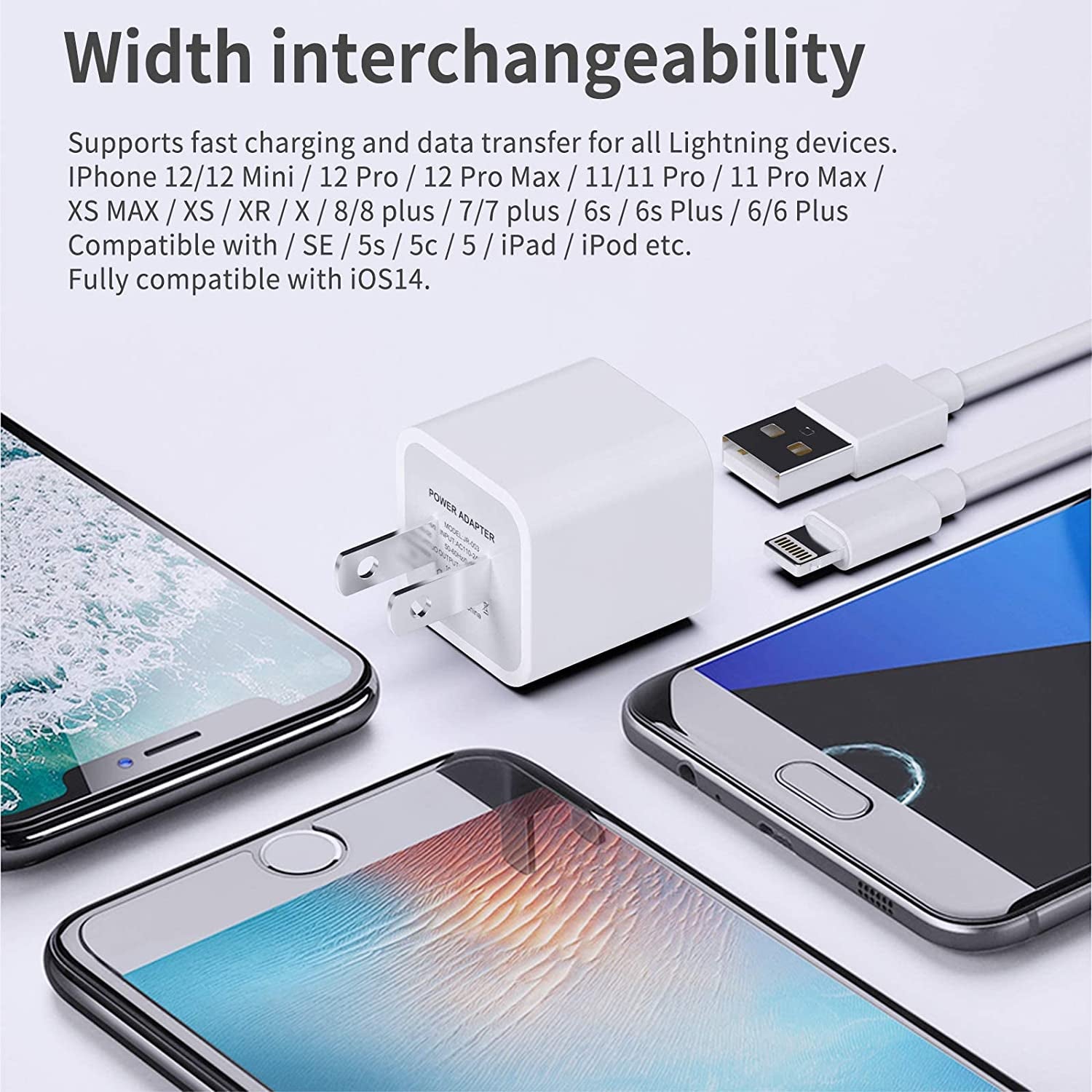 3-Pack Iphone Charger,【Apple Mfi Certified】 Lightning Cable Data Sync Charging Cords with USB Wall Charger Travel Plugadapter Compatible Iphone 14Pro Max/13 Pro Max/12 Pro/11 Pro/Xs Max/Xr/X/8/7/Se  ZUQIETA   
